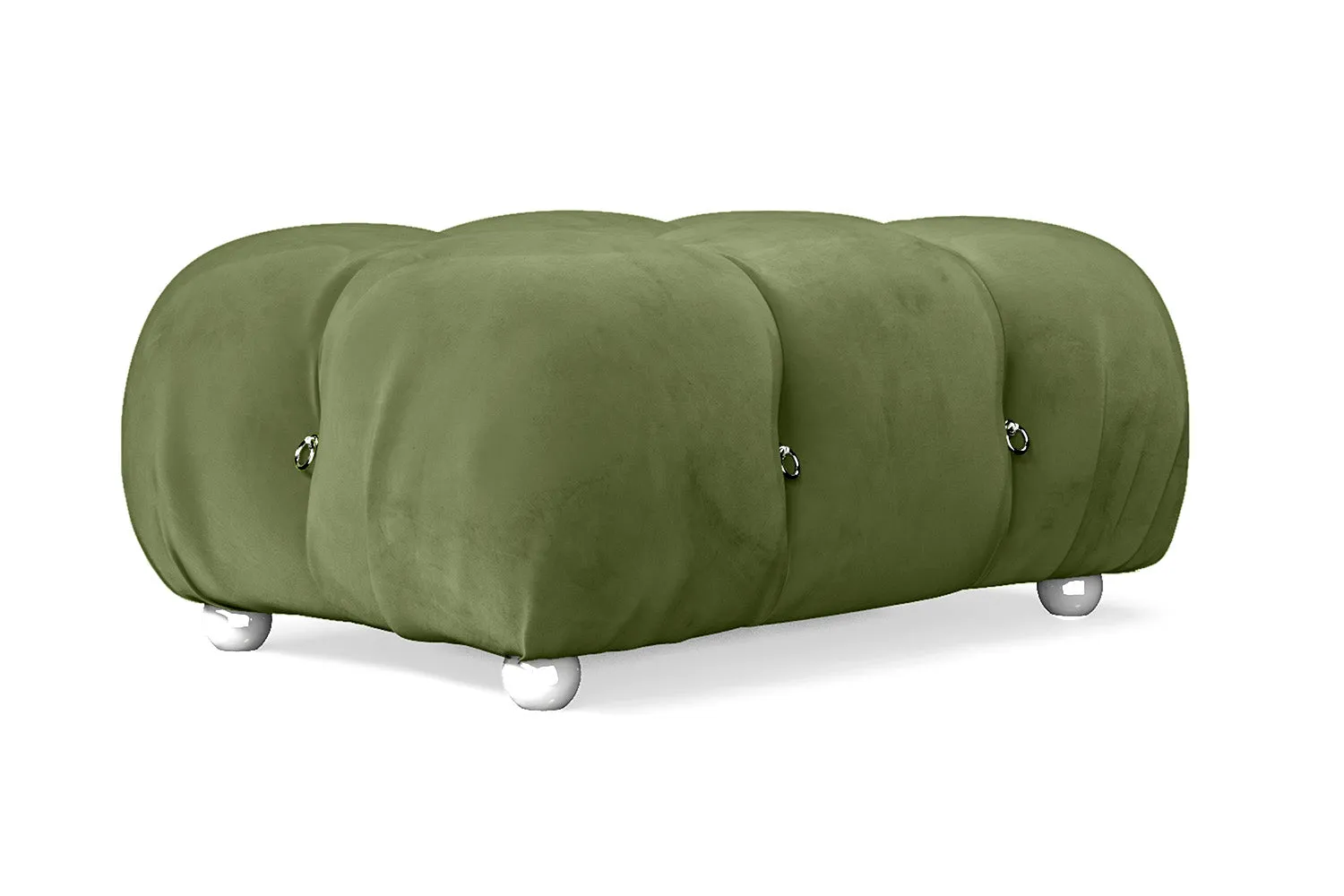 Varese Ottoman Lime Velvet Small