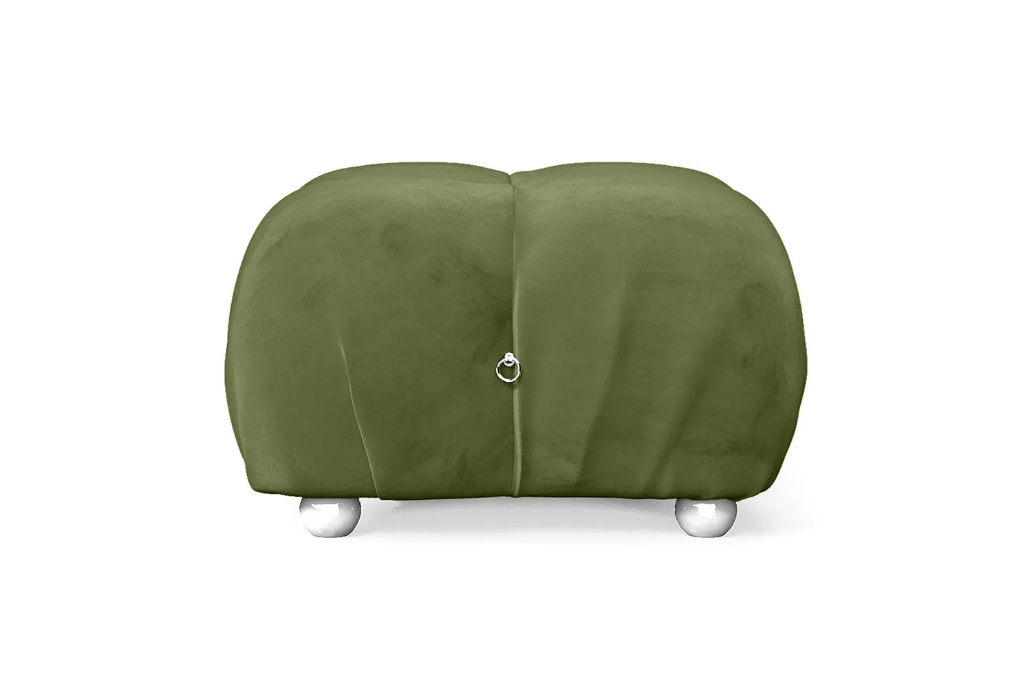 Varese Ottoman Lime Velvet Small