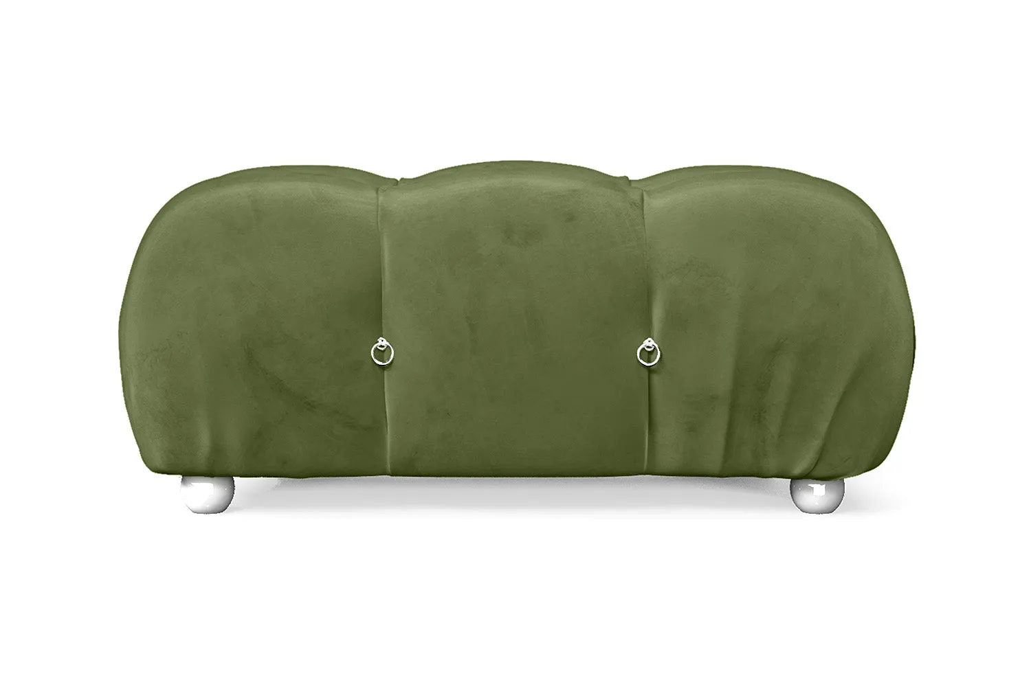 Varese Ottoman Lime Velvet Small