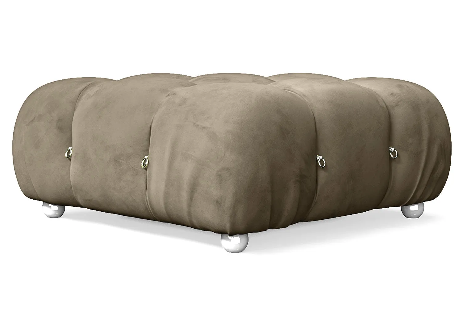 Varese Ottoman Sand Velvet Large