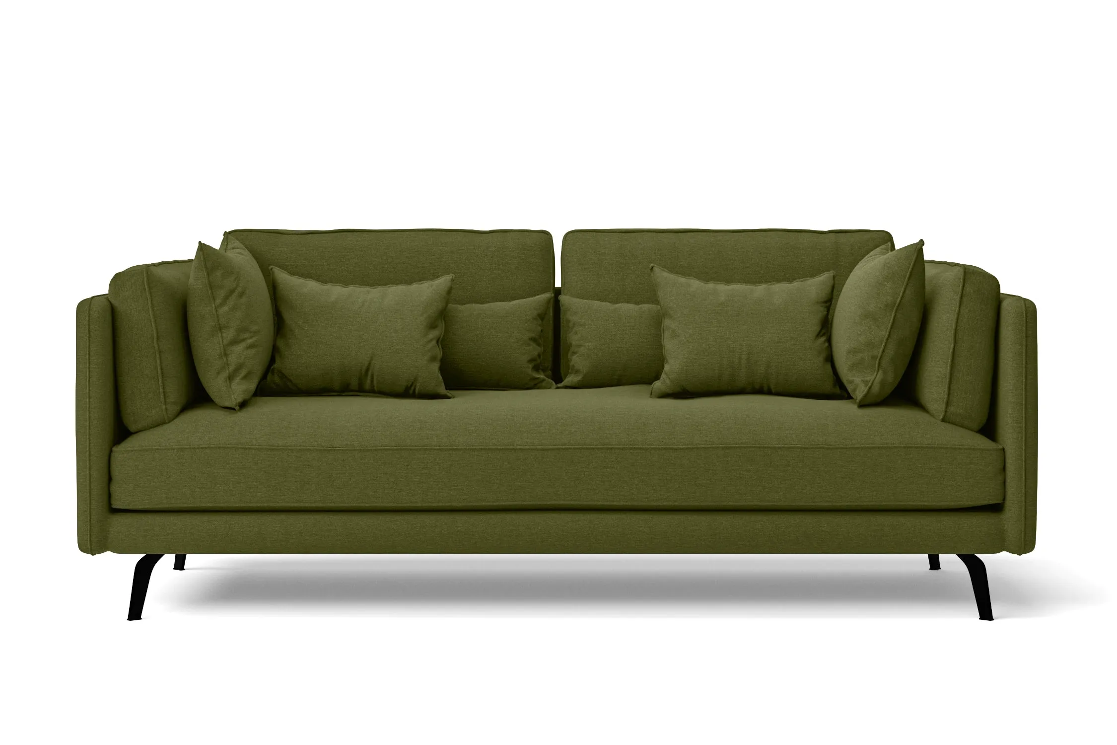 Velletri 3 Seater Sofa Olive Linen Fabric