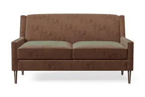 Vigevano 2 Seater Sofa Coffee Brown Velvet