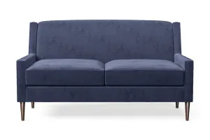 Vigevano 2 Seater Sofa Dark Blue Velvet