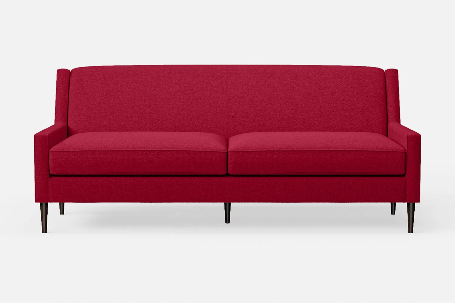 Vigevano 3 Seater Sofa Red Linen Fabric