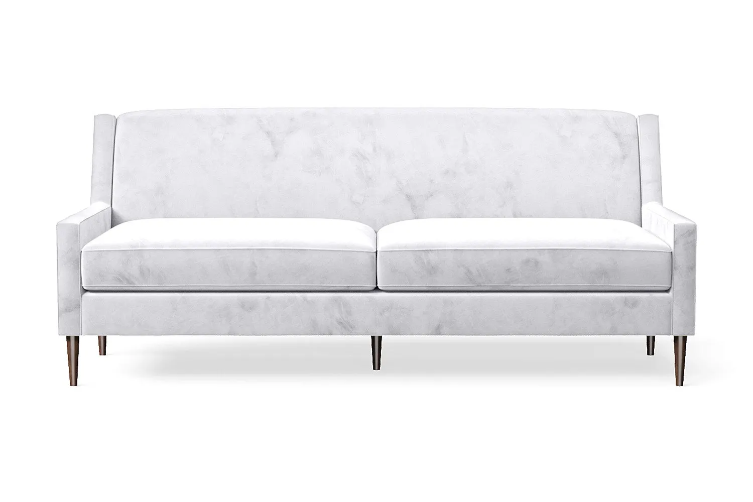 Vigevano 3 Seater Sofa Silver Velvet