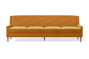 Vigevano 4 Seater Sofa Gold Velvet