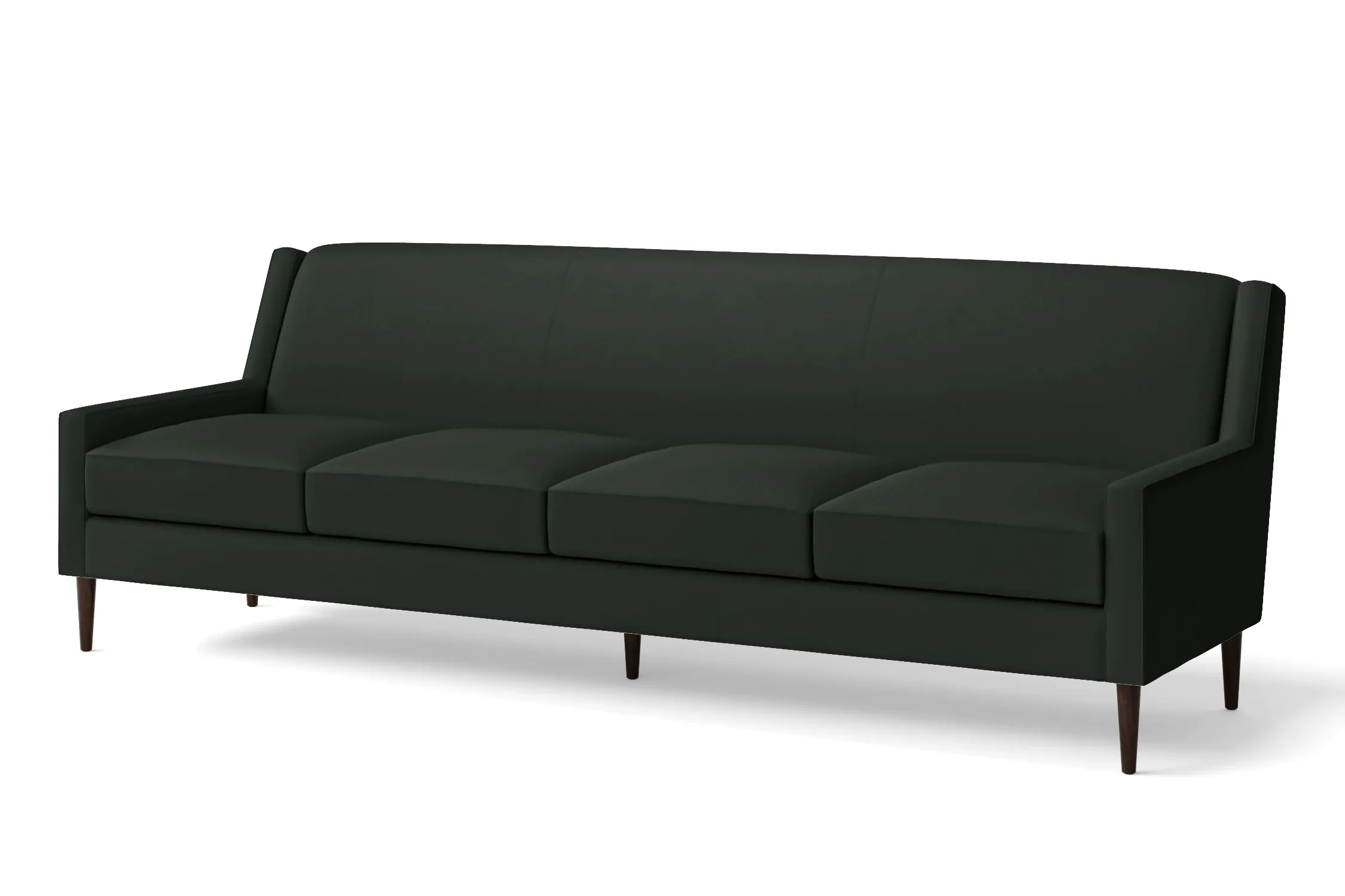 Vigevano 4 Seater Sofa Green Leather