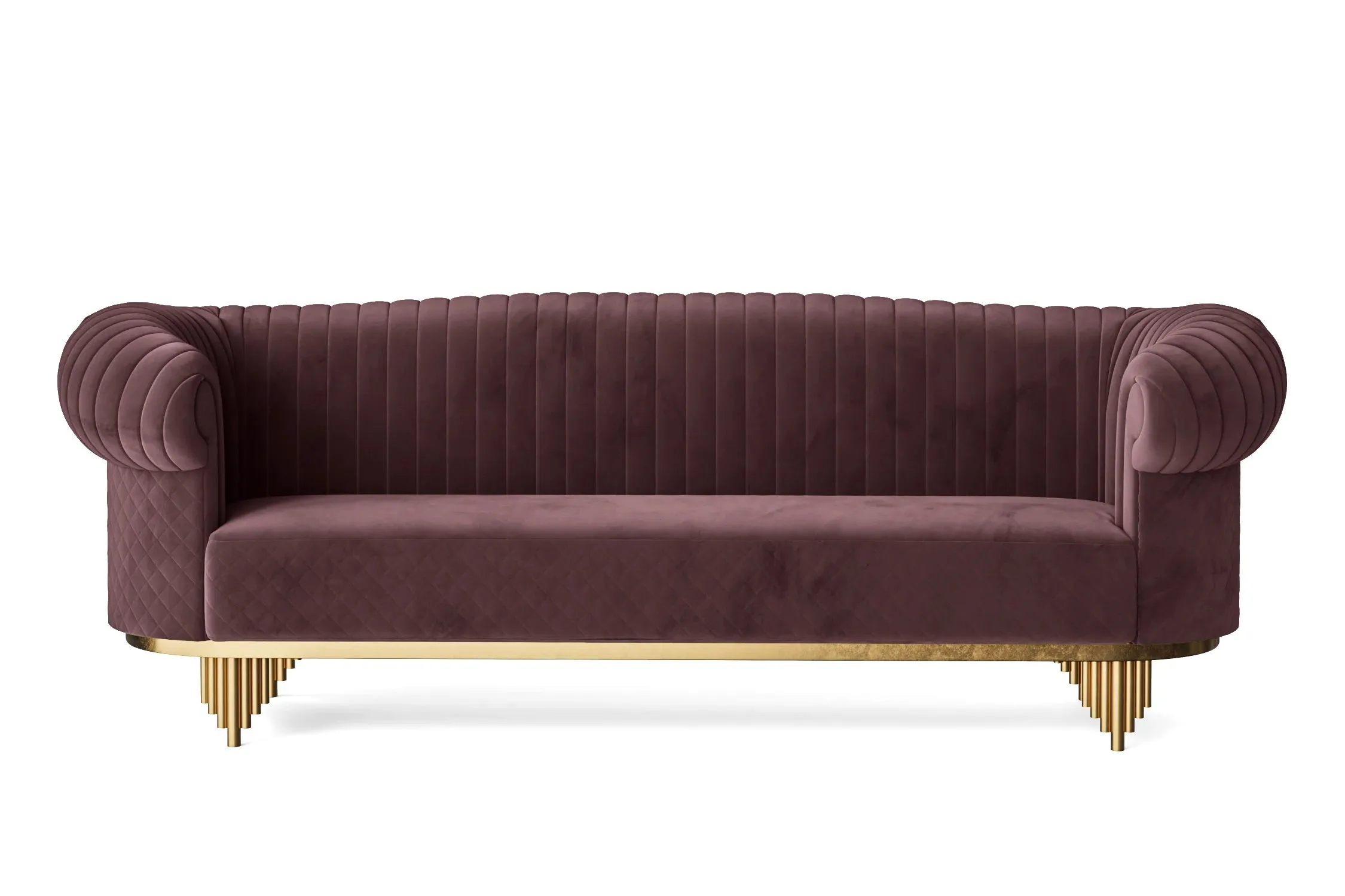 Viterbo 4 Seater Sofa Grape Velvet