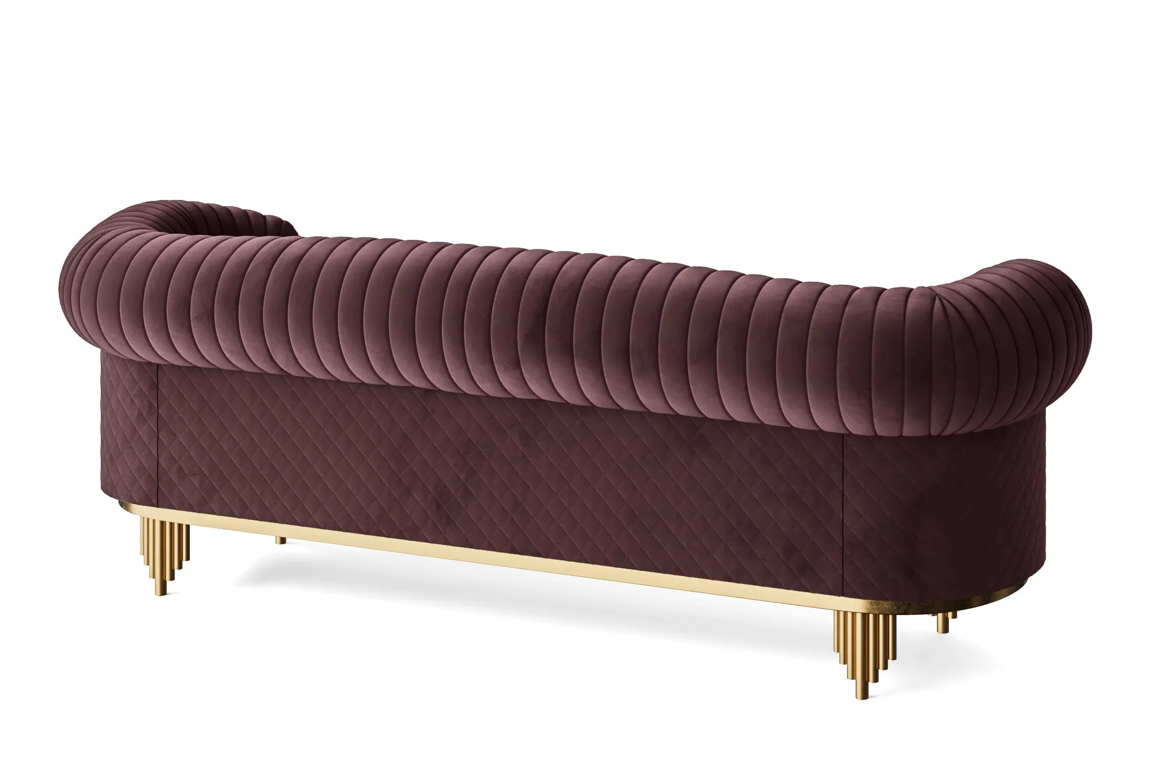 Viterbo 4 Seater Sofa Grape Velvet