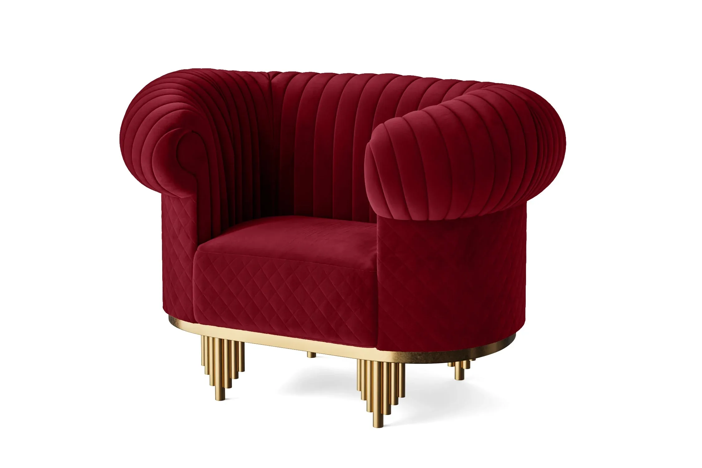 Viterbo Armchair Red Velvet