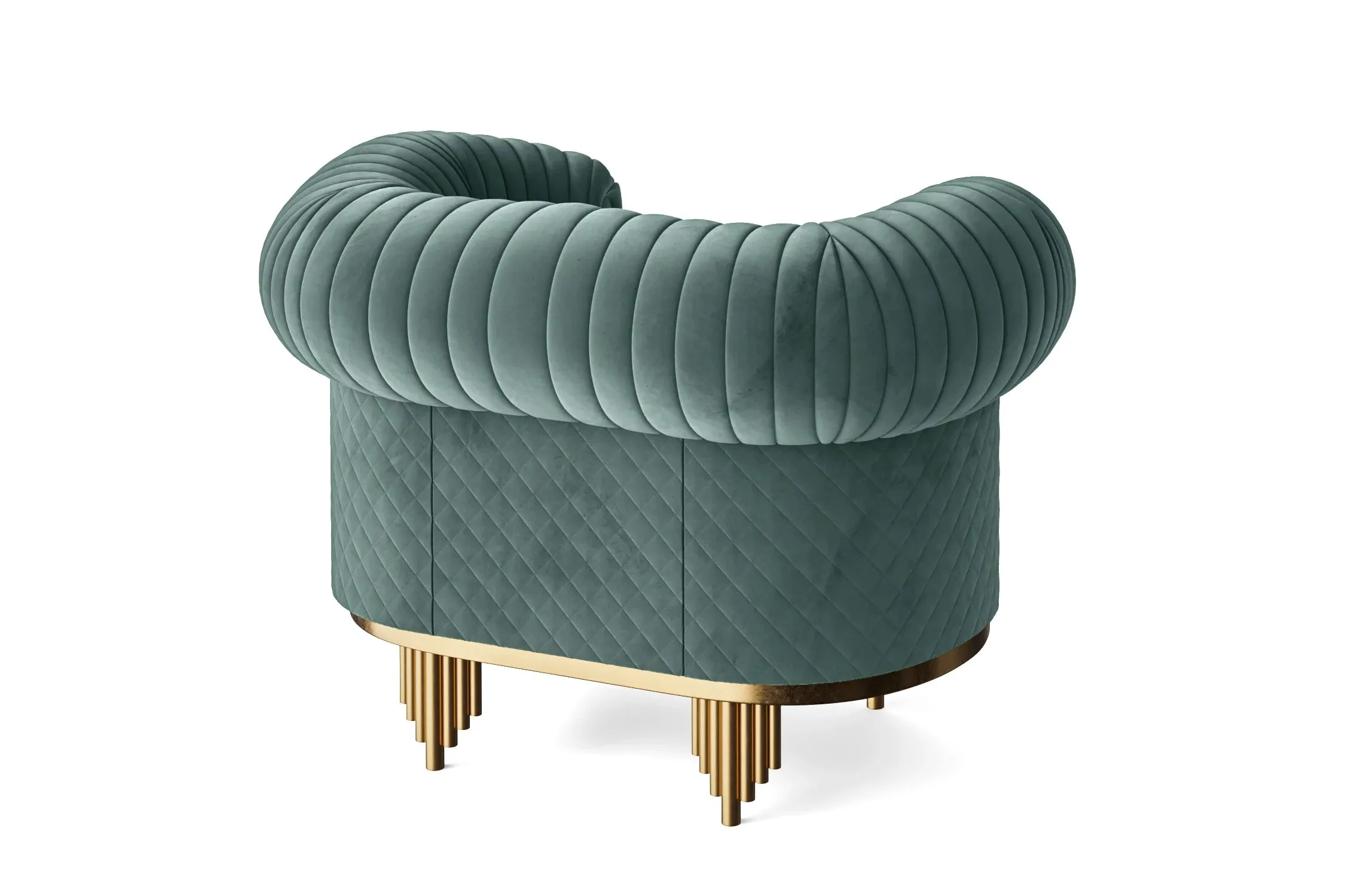 Viterbo Armchair Teal Velvet