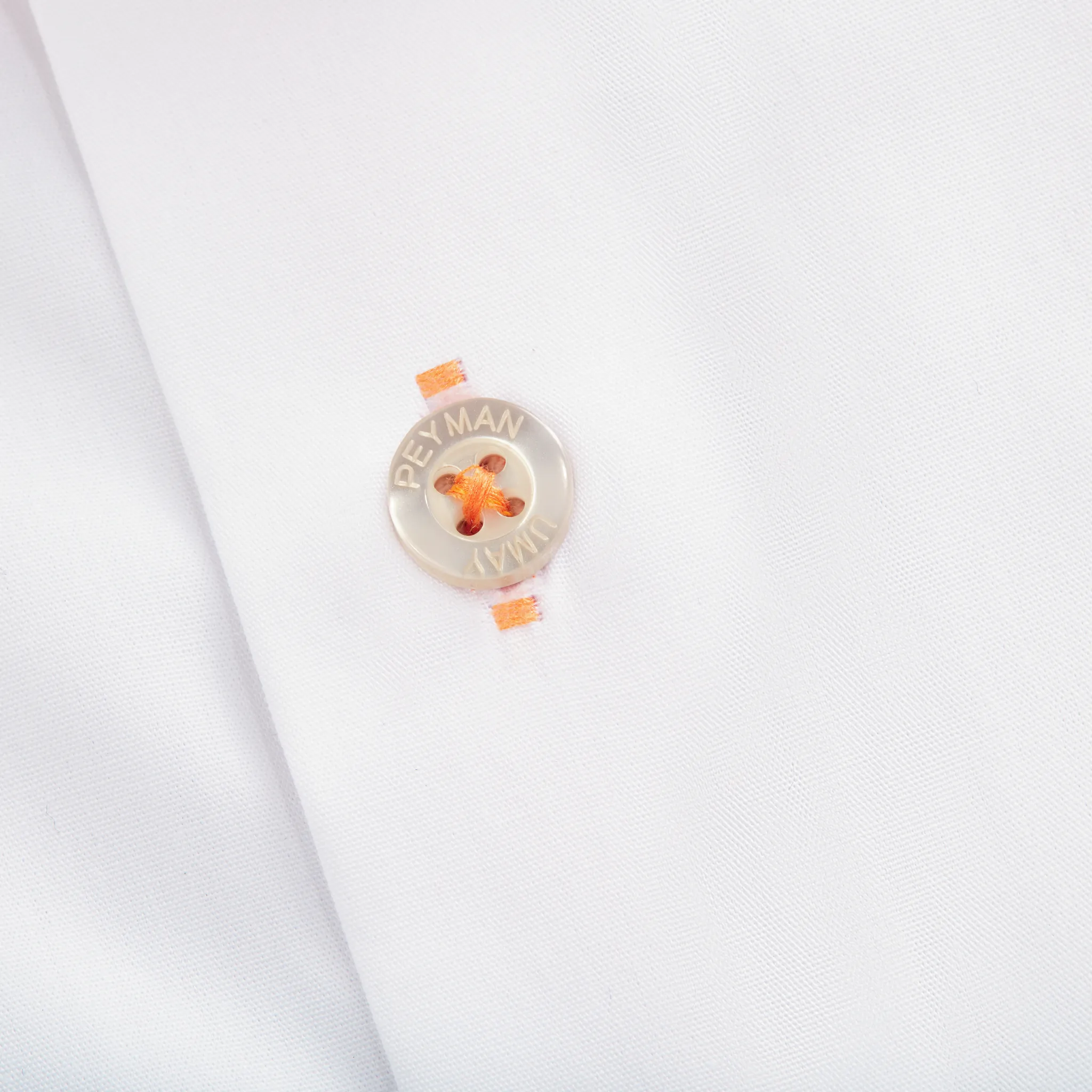 White Orange Cotton Shirt