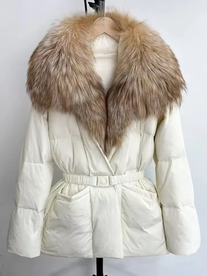 Women's Down Jacket with Natural Fur – Ultimate Winter Luxury. Women's plus size jacket