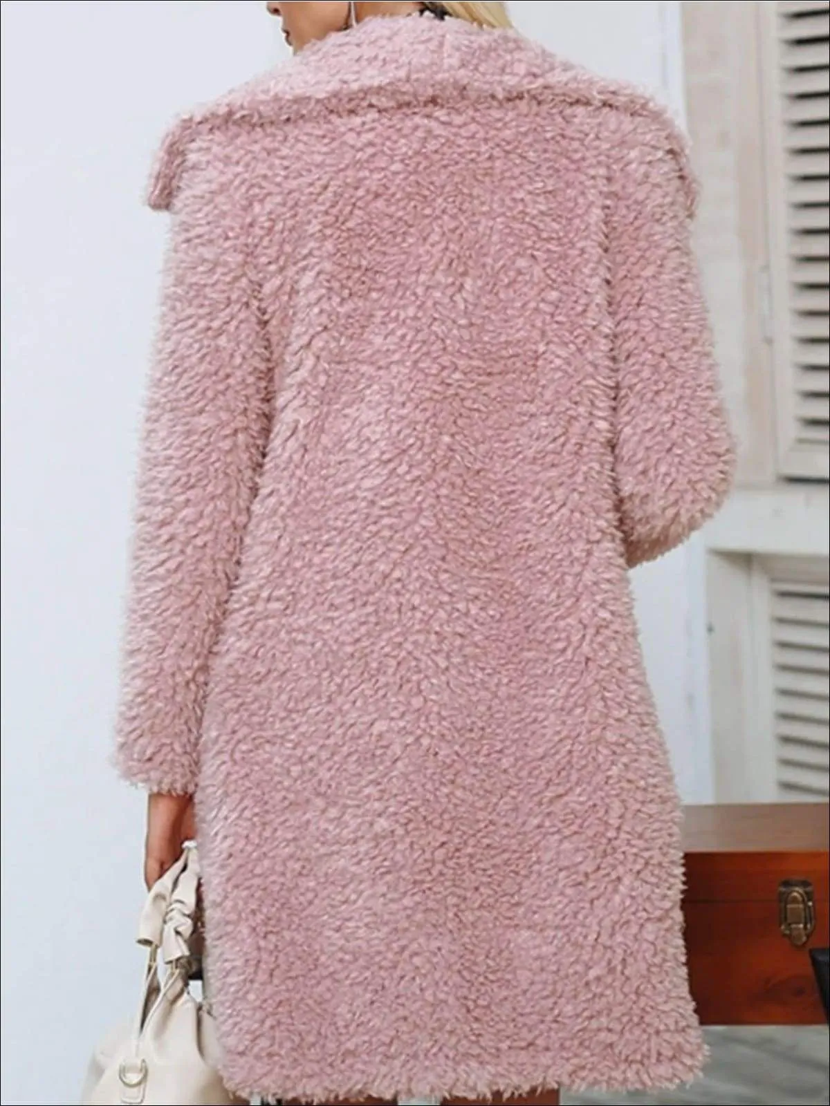 Women's Fashion Turn-Down Collar Faux Fur Coat