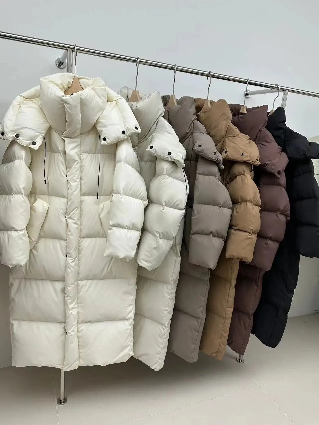 Women's Long Down Jacket Loose Big Yards Warm Jacket Casual Parka