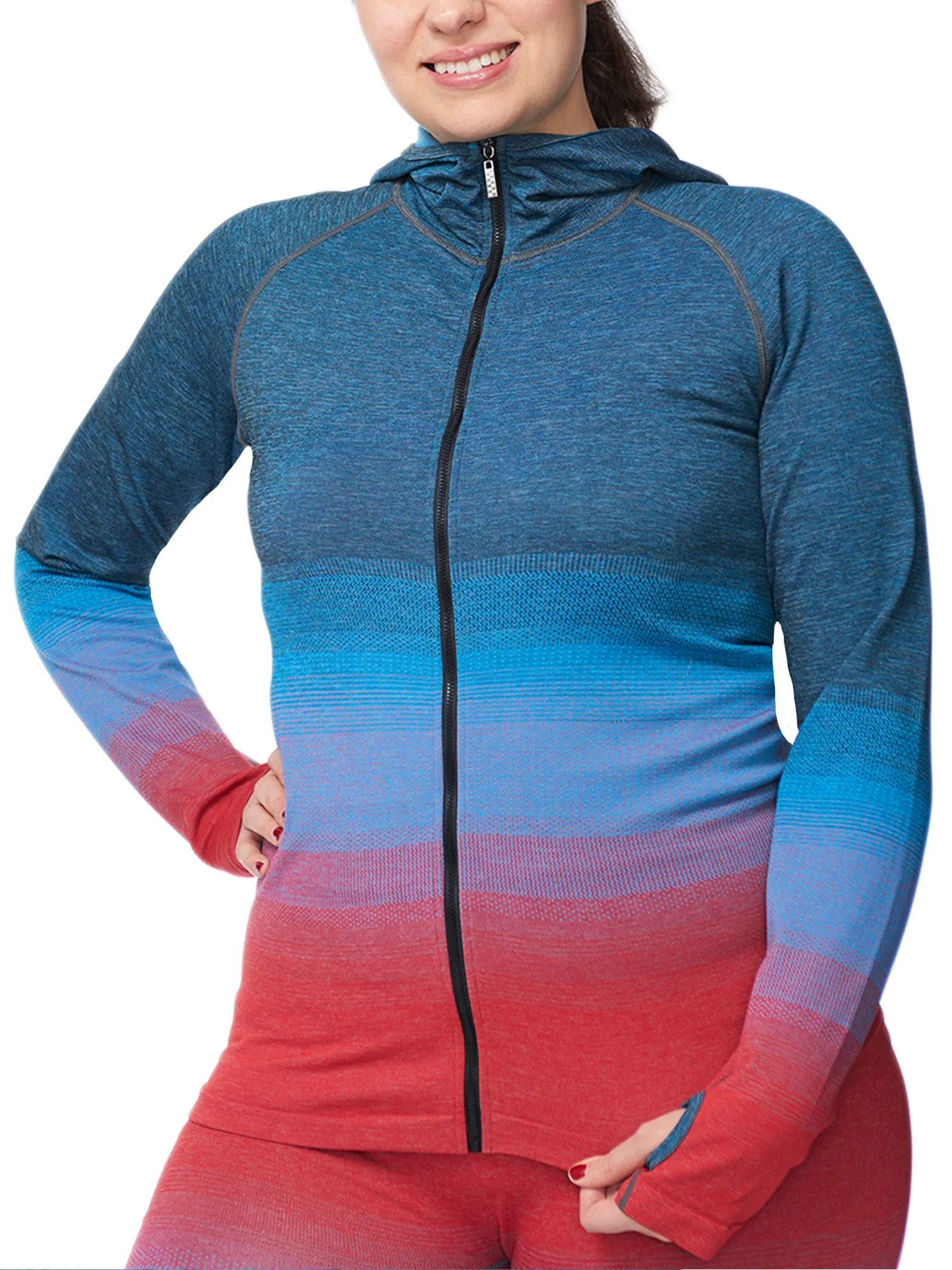 Women's Plus Active Zip-Front Hooded Jacket